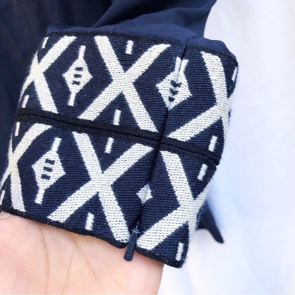 TORY BURCH | NAVY ARIANA TRIBAL EMBROIDERED TUNIC SIZE 10 - Picture 7 of 10